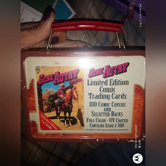 1995 Gene Autry Comic Card Set Series 1 With Mini Tin Lunchbox Sealed - Picture 9 of 9